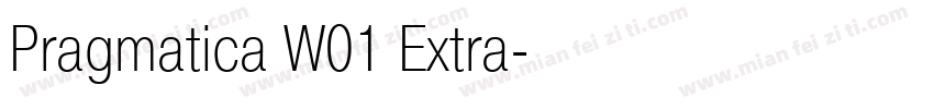 Pragmatica W01 Extra字体转换